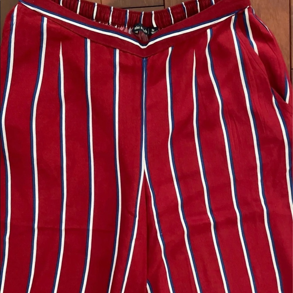 Abercrombie & Fitch Striped Wide Leg Palazzo Pants - Picture 5 of 7